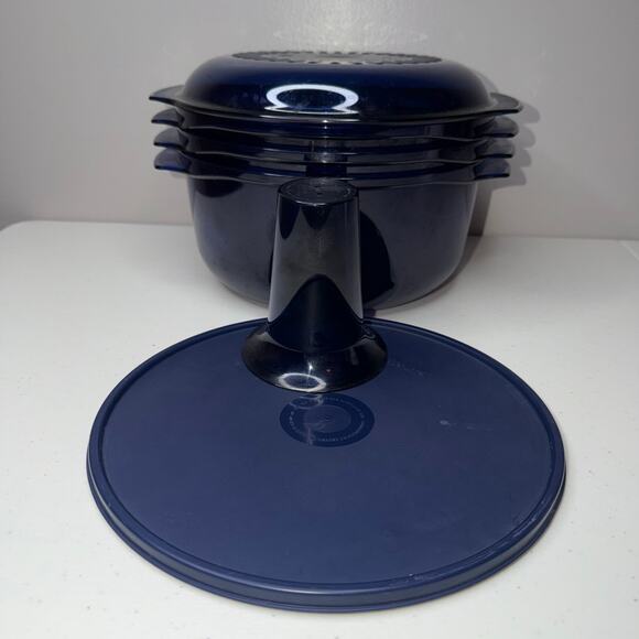 Tupperware TupperWave Stack Cooker Set Navy Blue - Picture 5 of 7